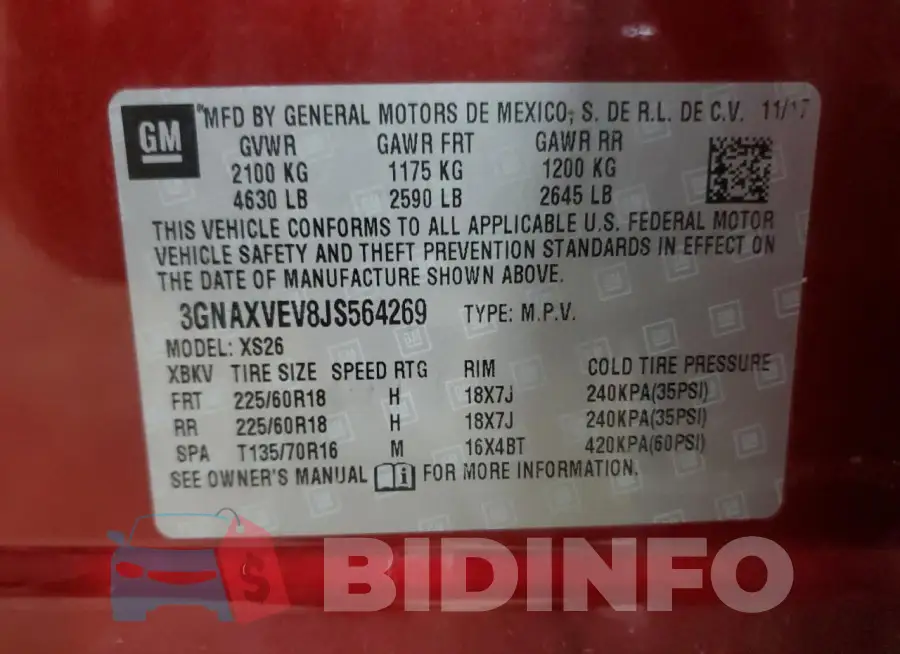 3GNAXVEV8JS564269 Photo# 13