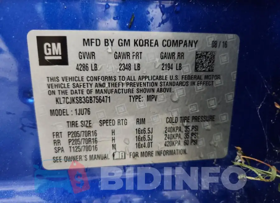KL7CJKSB3GB756471 Photo# 13