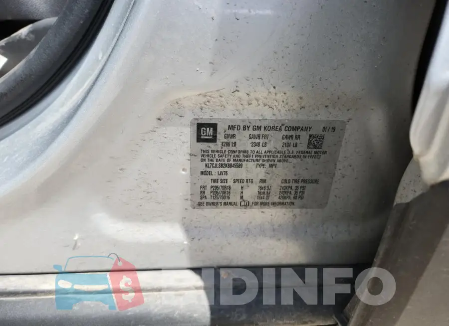 KL7CJLSB2KB845589 Photo# 13