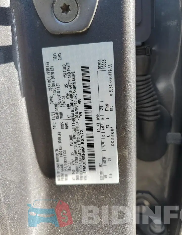 1FMDE5BH9MLB07972 Photo# 13
