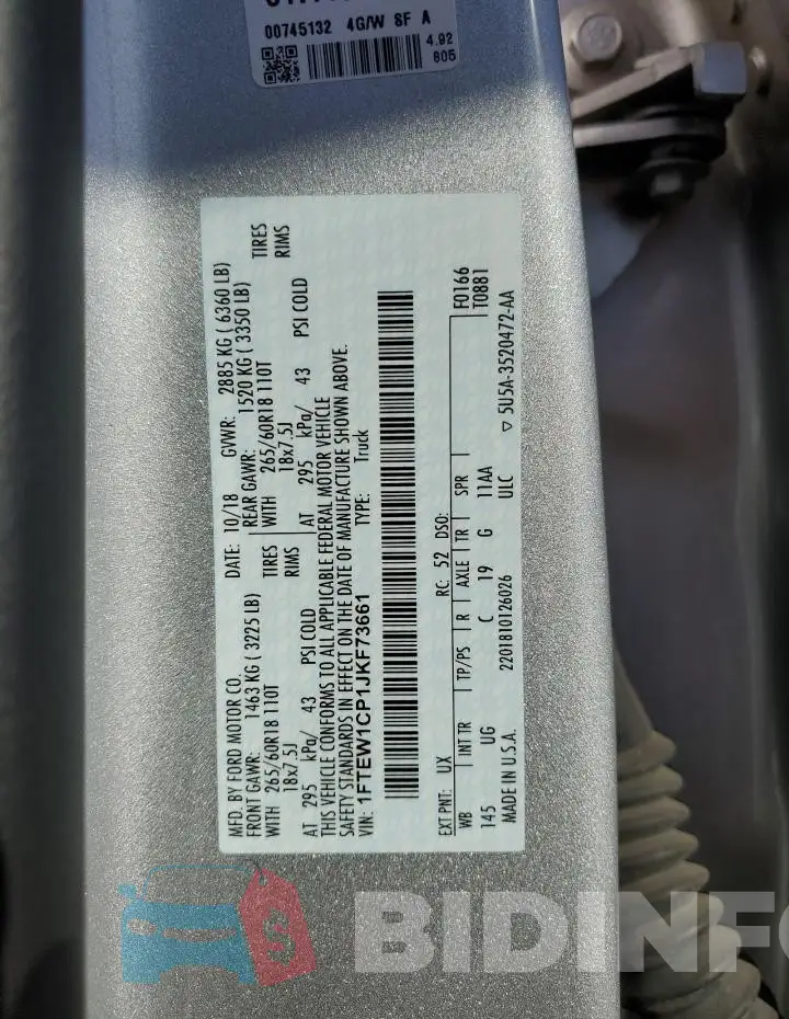1FTEW1CP1JKF73661 Photo# 12