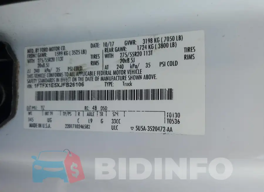1FTFX1E5XJFB26106 Photo# 12