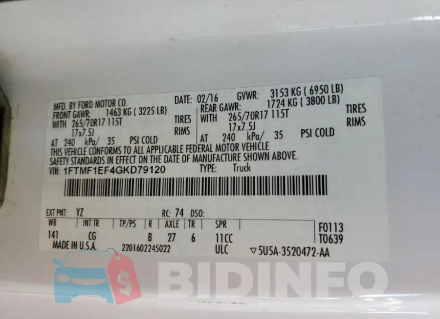 1FTMF1EF4GKD79120 Photo# 12