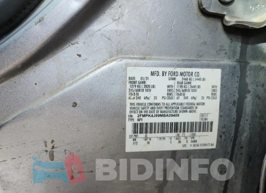 2FMPK4J99MBA09406 Photo# 13