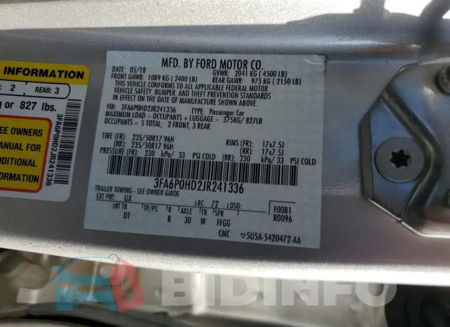 3FA6P0HD2JR241336 Photo# 13