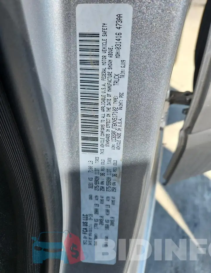 1C6SRFJT6KN517102 Photo# 13