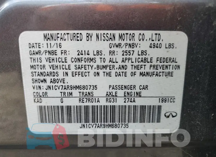 JN1CV7AR9HM680735 Photo# 12