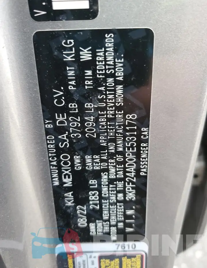 3KPF24AD0PE531178 Photo# 13
