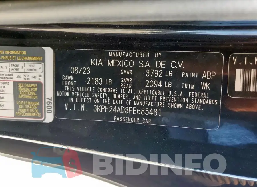 3KPF24AD3PE685481 Photo# 12