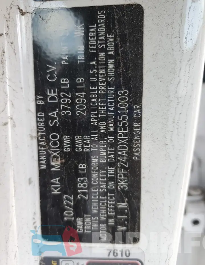 3KPF24ADXPE551003 Photo# 12
