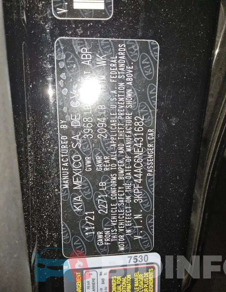 3KPF44AC6NE431682 Photo# 12