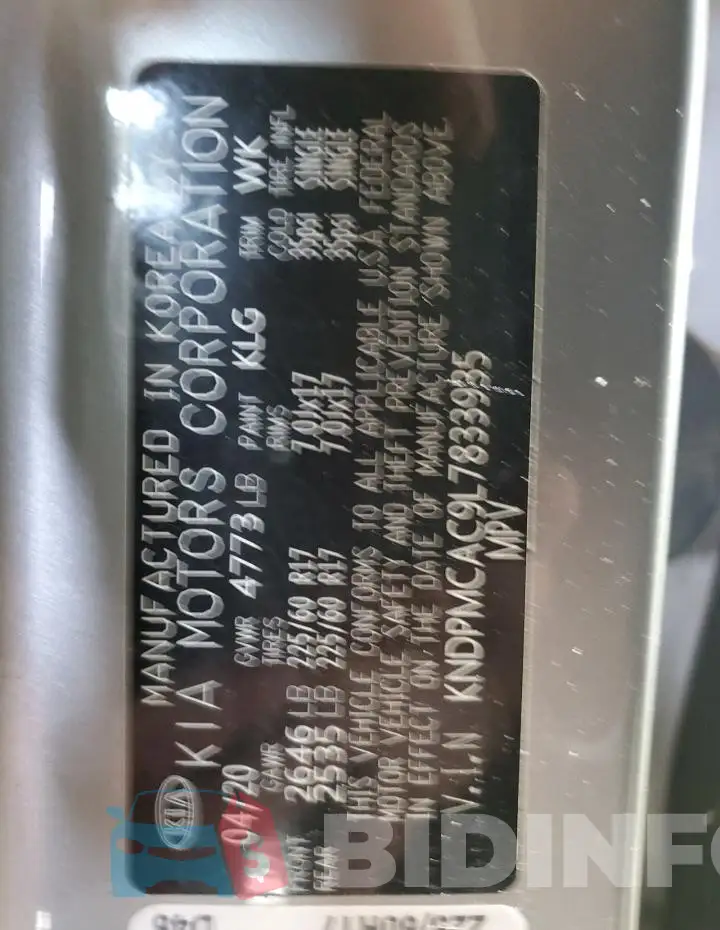 KNDPMCAC9L7833935 Photo# 13