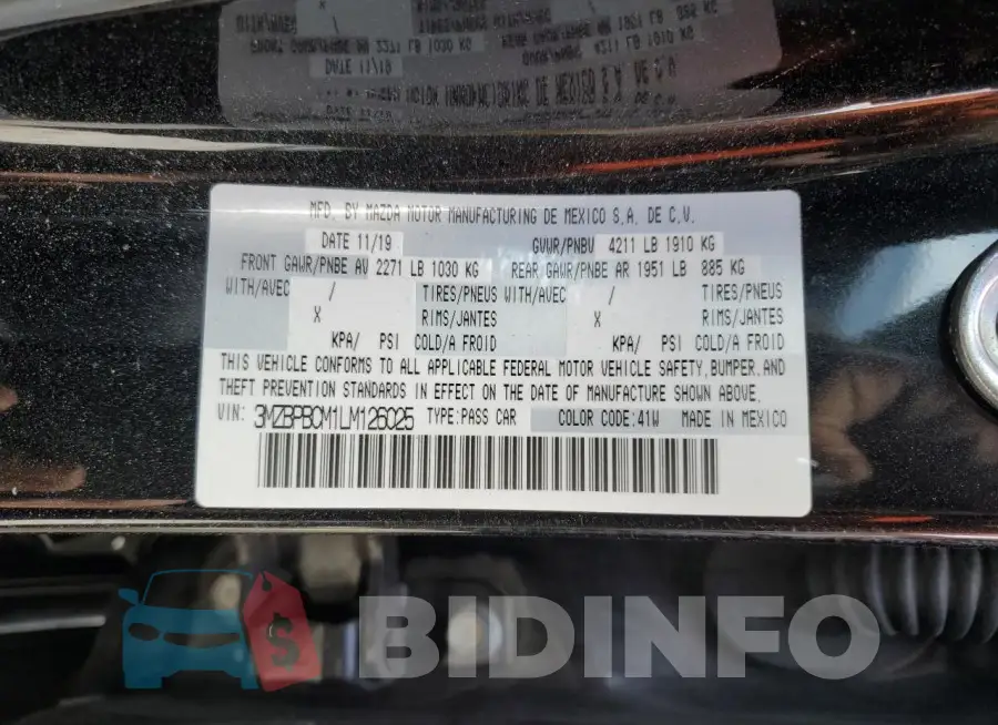 3MZBPBCM1LM126025 Photo# 12