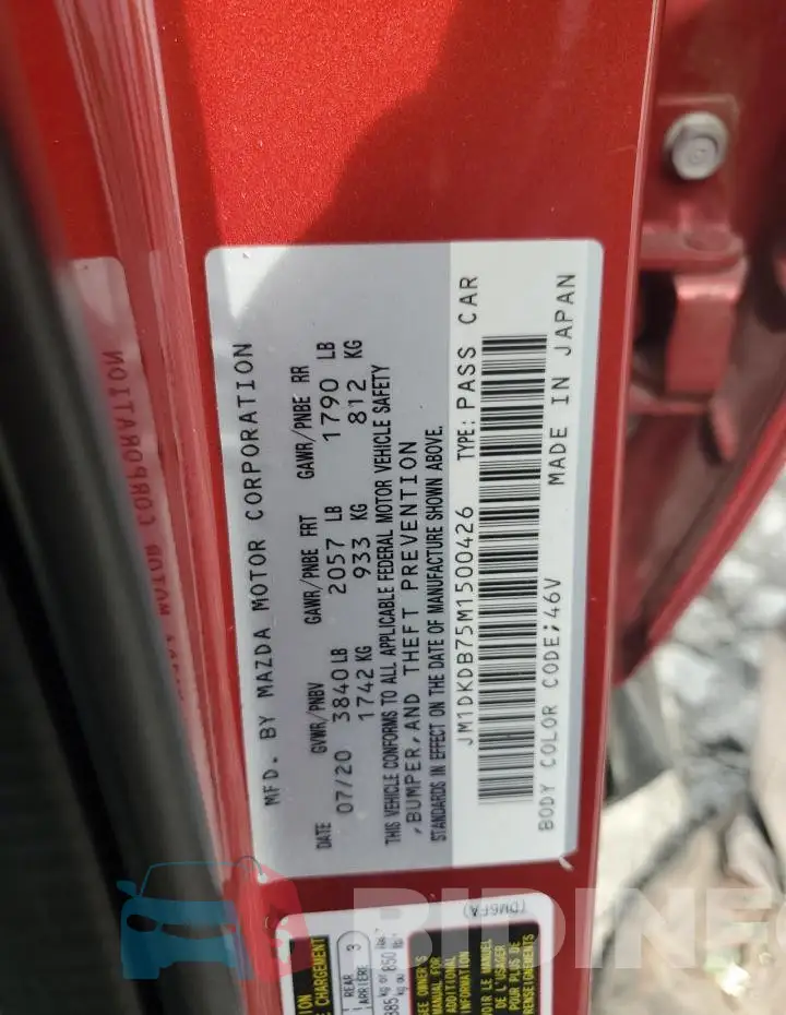 JM1DKDB75M1500426 Photo# 14