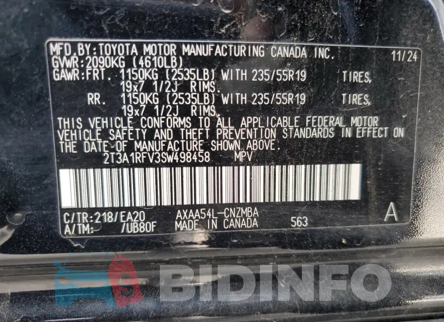 2T3A1RFV3SW498458 Photo# 13