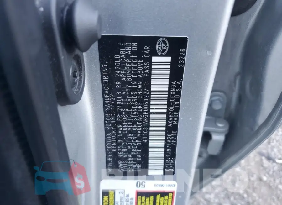 4T1C31AK5PU051227 Photo# 12