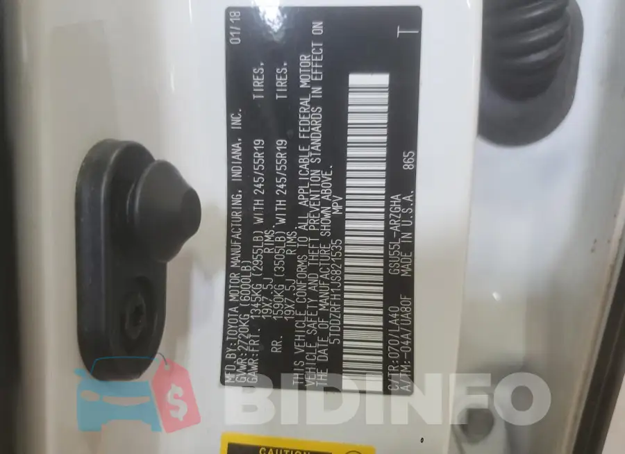 5TDDZRFH1JS821535 Photo# 13