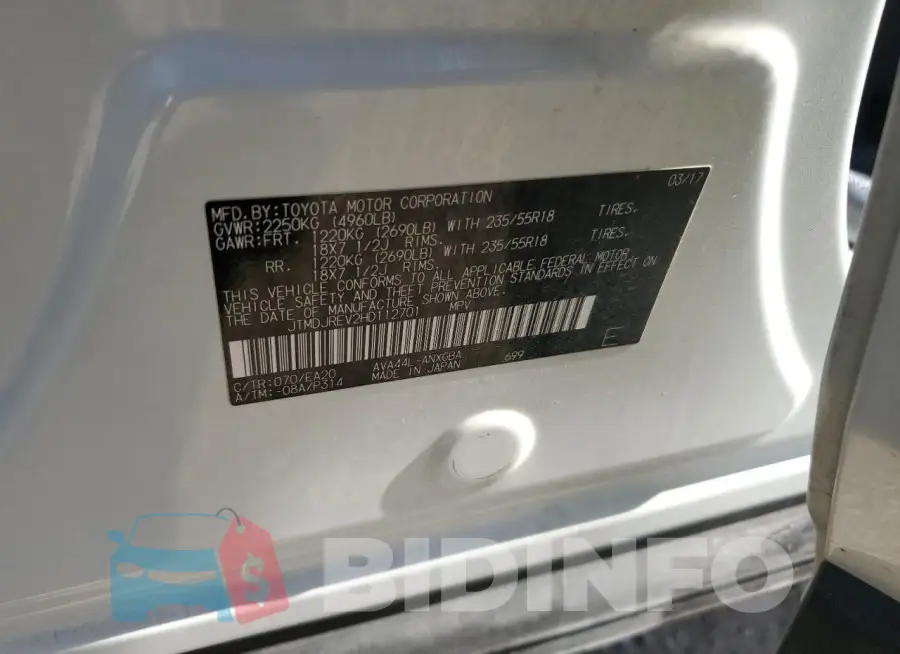 JTMDJREV2HD112701 Photo# 13