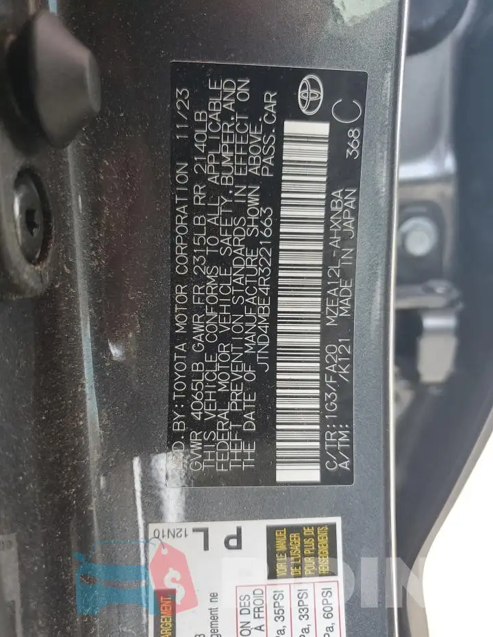 JTND4MBE4R3221663 Photo# 12