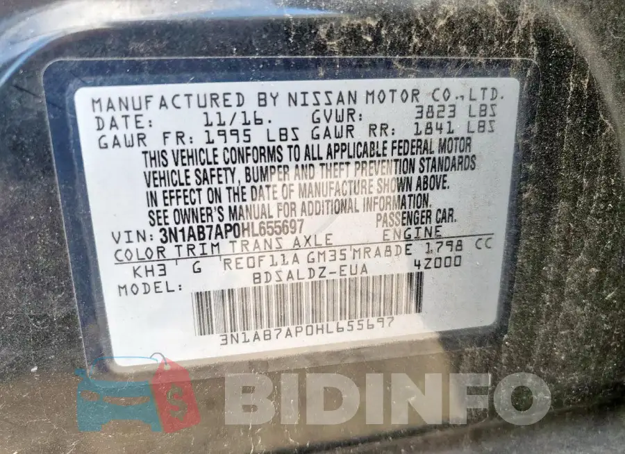 3N1AB7AP0HL655697 Photo# 12