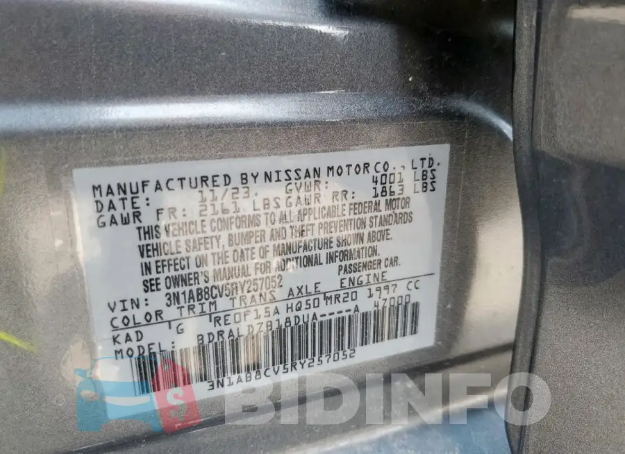 3N1AB8CV5RY257052 Photo# 13