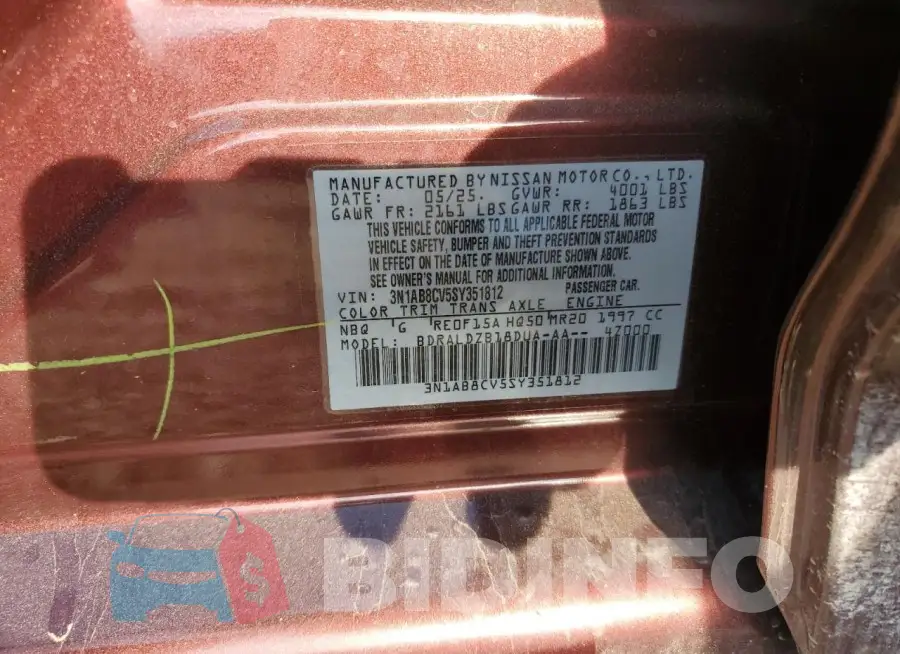 3N1AB8CV5SY351812 Photo# 12