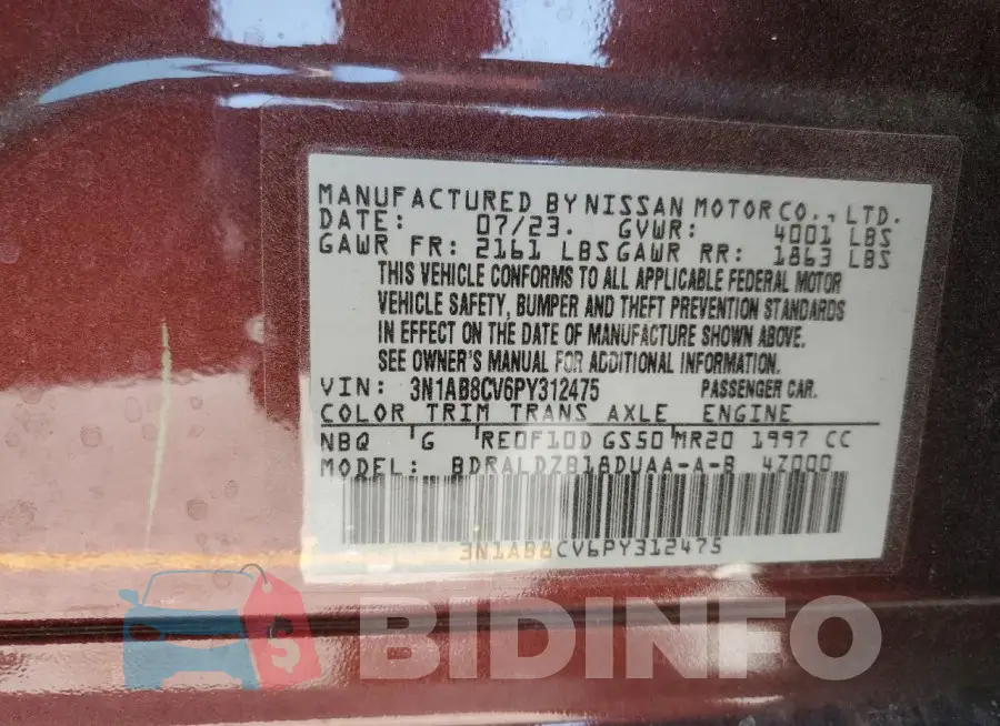 3N1AB8CV6PY312475 Photo# 12