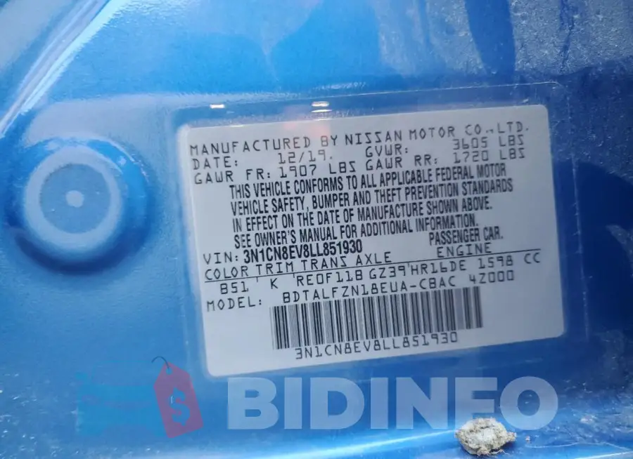 3N1CN8EV8LL851930 Photo# 13