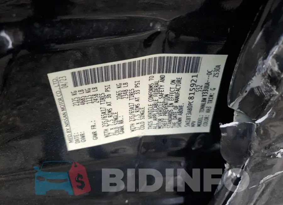 5N1BT3AB0PC815921 Photo# 12