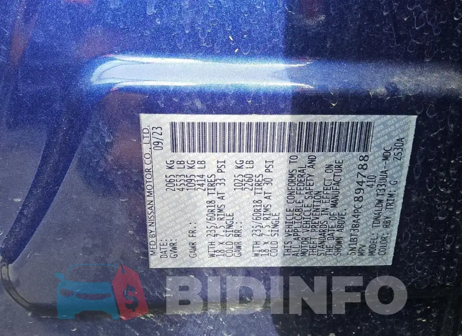 5N1BT3BA4PC894788 Photo# 14
