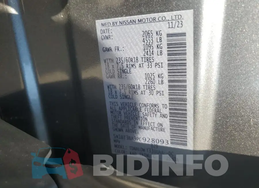 5N1BT3BA9PC928093 Photo# 14