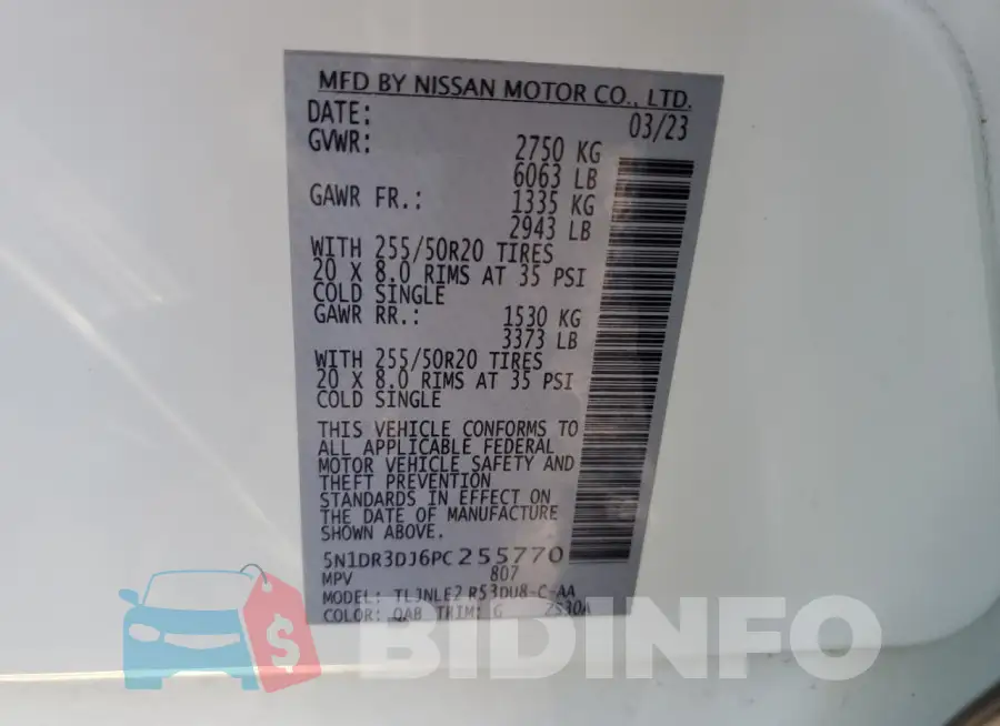 5N1DR3DJ6PC255770 Photo# 13
