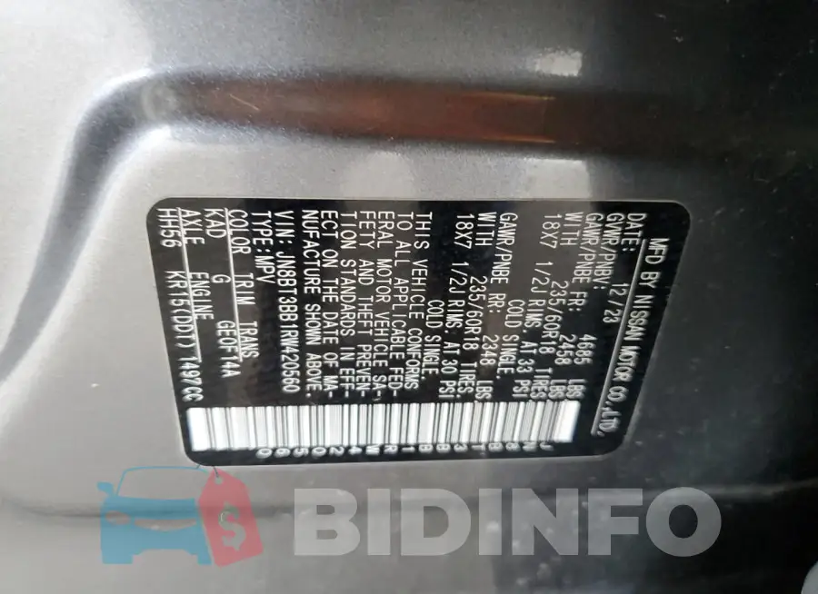 JN8BT3BB1RW420560 Photo# 13