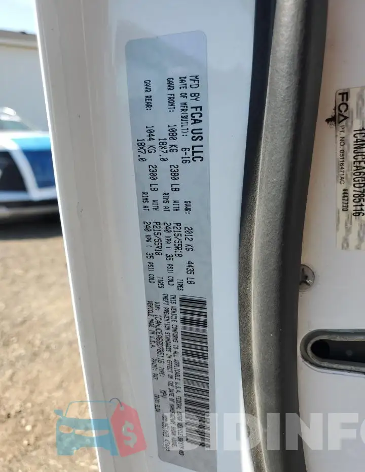 1C4NJCEA6GD785116 Photo# 13