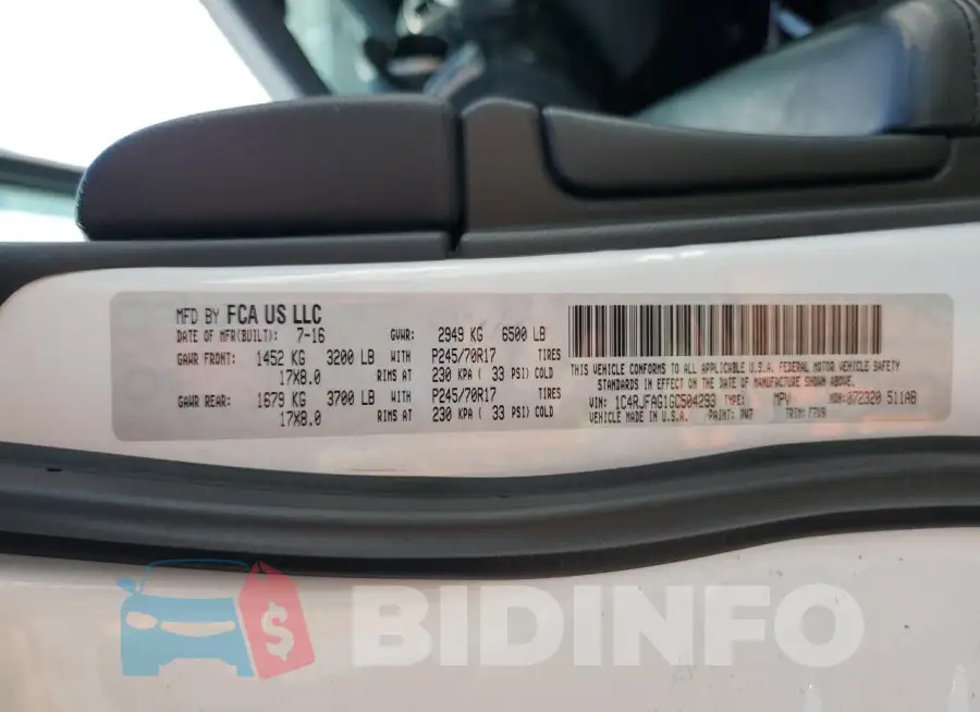 1C4RJFAG1GC504293 Photo# 13
