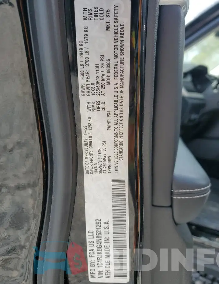1C4RJKBG4N8621292 Photo# 13
