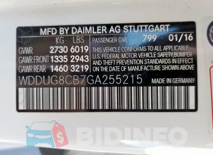 WDDUG8CB7GA255215 Photo# 12
