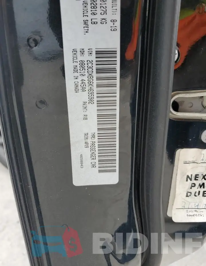 2C3CDXBG6KH695902 Photo# 13