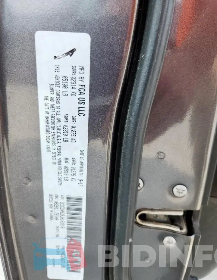 2C3CDXHG9JH163016 Photo# 12