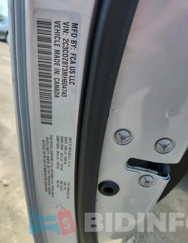 2C3CDZBT3MH604743 Photo# 12