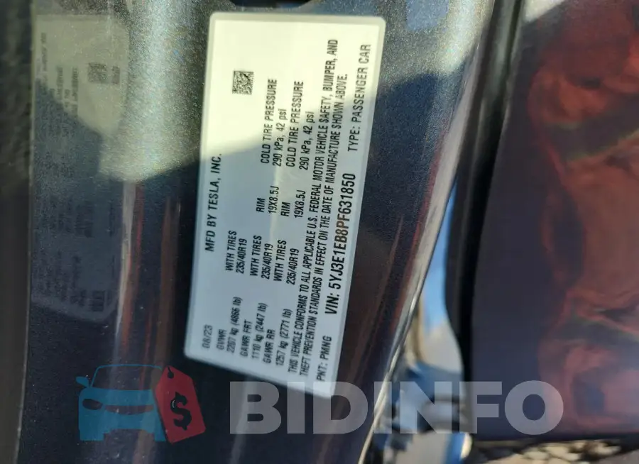 5YJ3E1EB8PF631850 Photo# 12