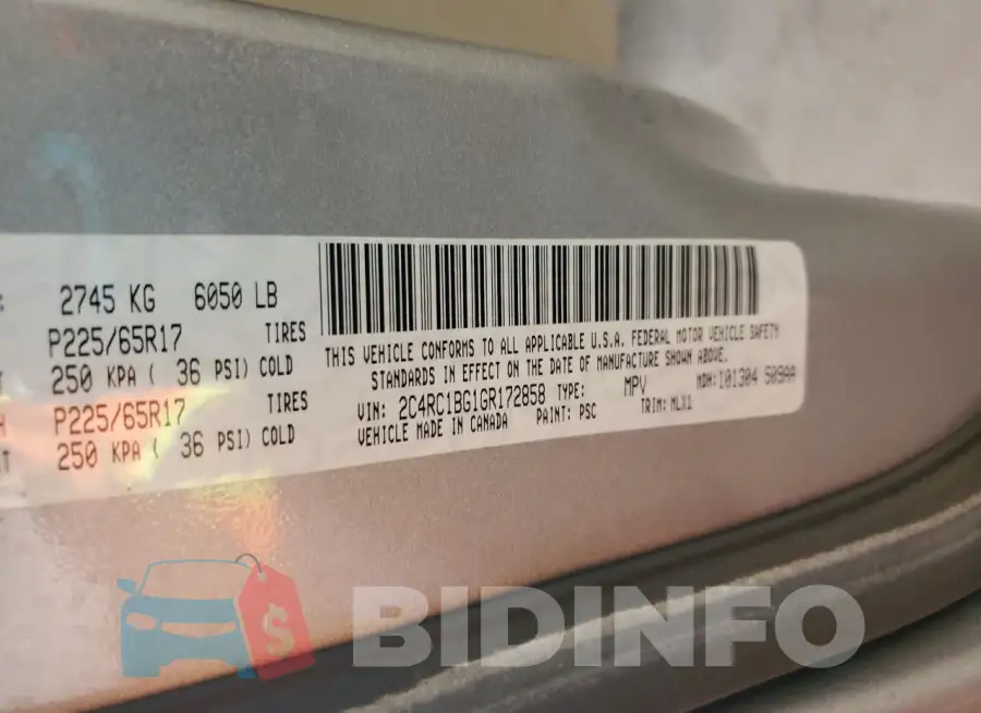 2C4RC1BG1GR172858 Photo# 13