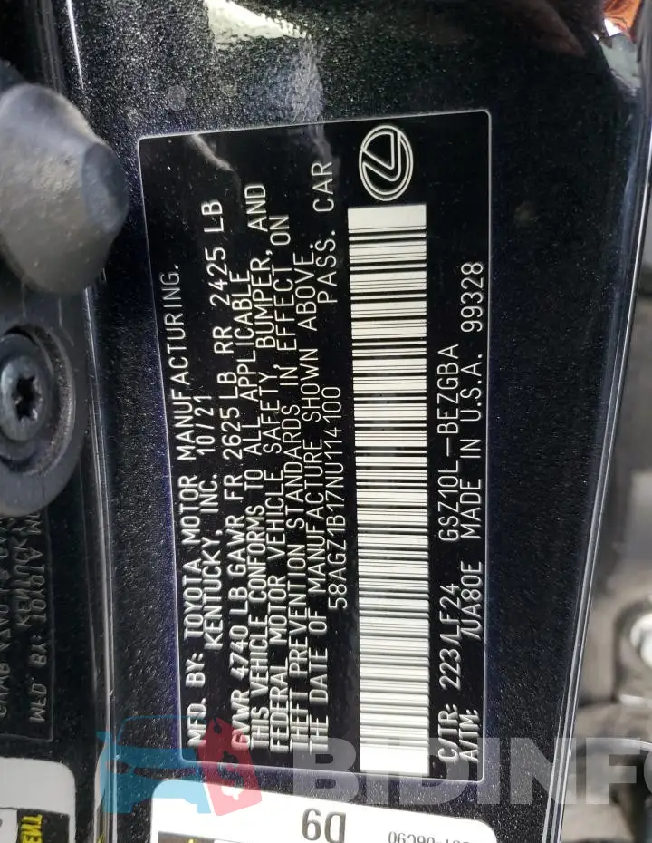 58AGZ1B17NU114100 Photo# 12