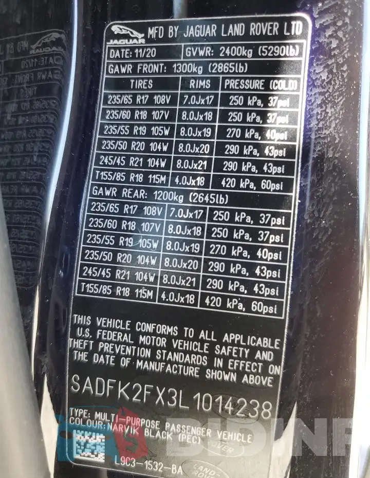 SADFK2FX3L1014238 Photo# 13