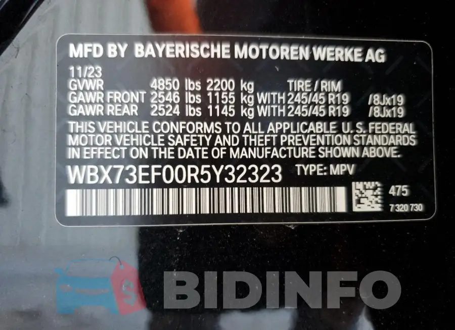 WBX73EF00R5Y32323 Photo# 13