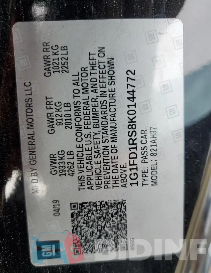 1G1FD1RS8K0144772 Photo# 12