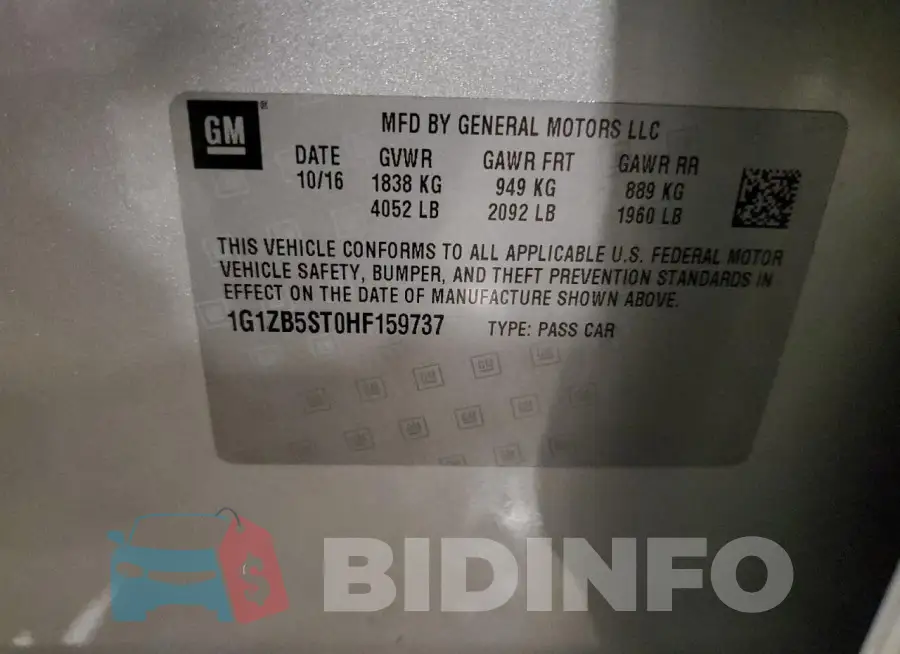 1G1ZB5ST0HF159737 Photo# 12