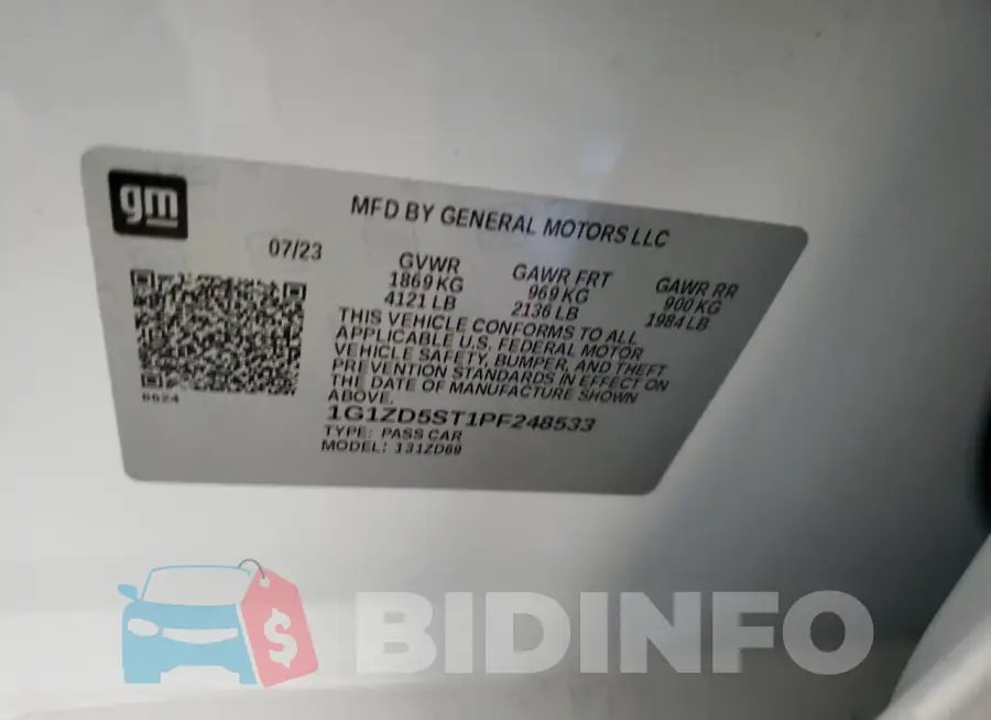 1G1ZD5ST1PF248533 Photo# 12