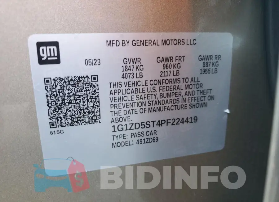 1G1ZD5ST4PF224419 Photo# 12
