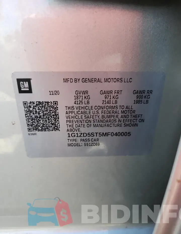 1G1ZD5ST5MF040005 Photo# 12